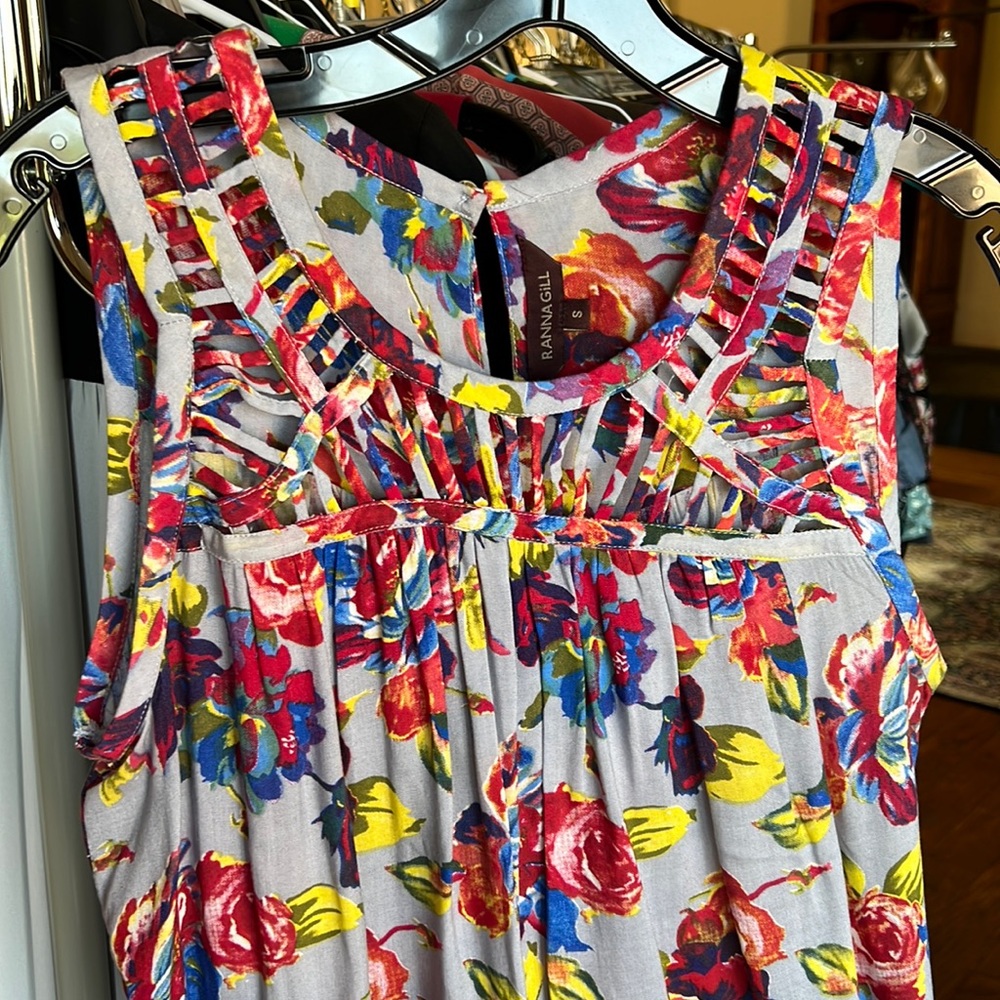 Ranna Gill from Anthropologie Sleeveless Floral Top